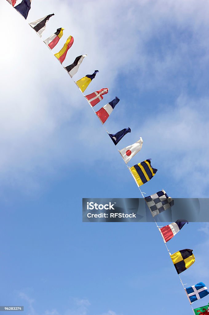 Sinal e bandeiras nacionais - Royalty-free Bandeira Foto de stock