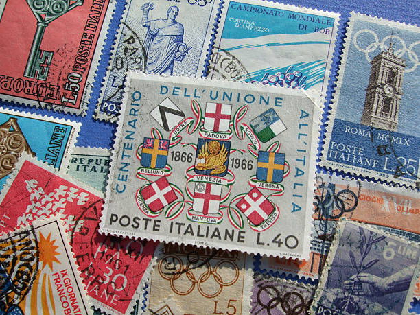 istock Close up of Italy post stamp 96283477