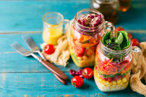 istock Healthy Homemade Jar Salad 962837260