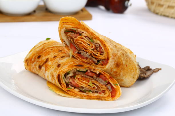 istock Chicken Fajita Wrap Sandwich - Burrito 962848720