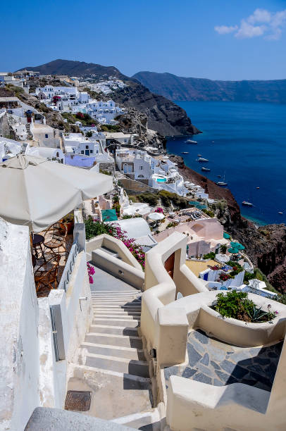 view from the island of Santorini
