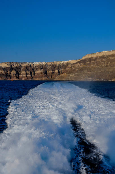 view from the island of Santorini