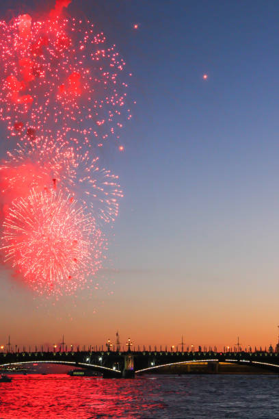 istock beautiful fireworks in St. Petersburg 962853990