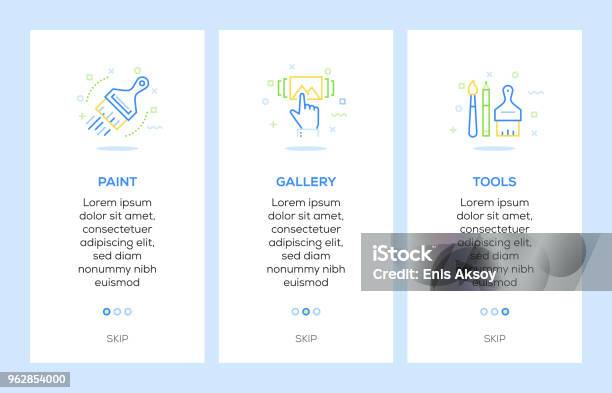 Icons Of Paint Gallery Tools Image Concept Web Elements Stock Illustration - Download Image Now