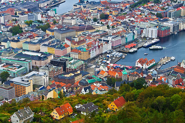 istock Aerial view of Bergen, Norway 96286141
