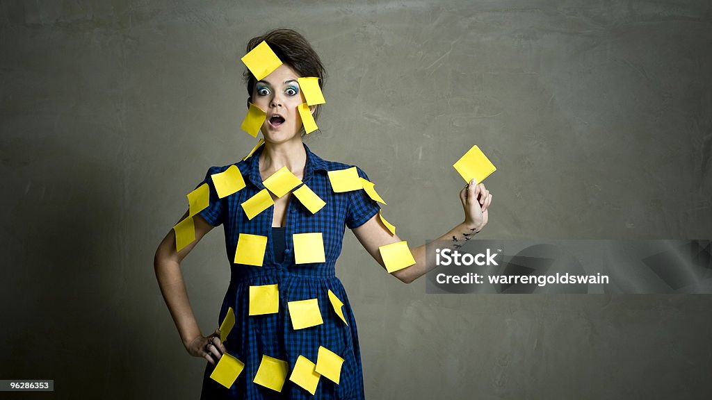 Covered in reminders  Adhesive Note Stock Photo