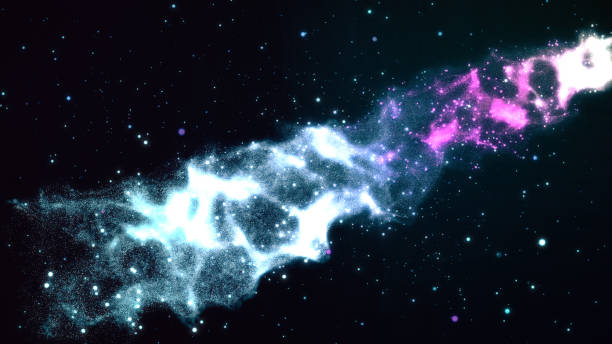 istock 3D animation of colorful blue nebula with stars, space clouds and gas 962876538