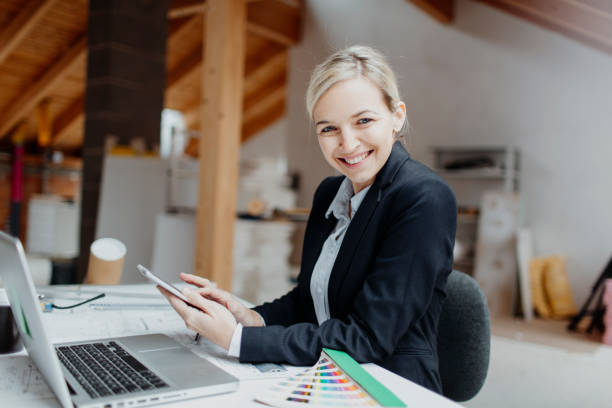istock Confident Businesswoman Working At Office 962896846