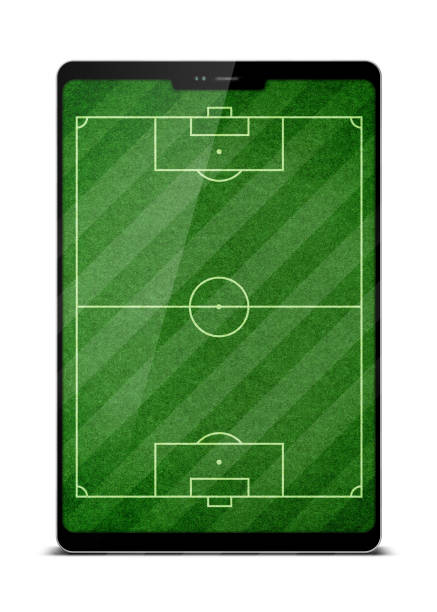 istock [Clipping path] Soccer game in the digital tablet isolated on white background 962900304