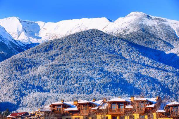 istock snow mountains panorama in ski resort Bansko 962902778