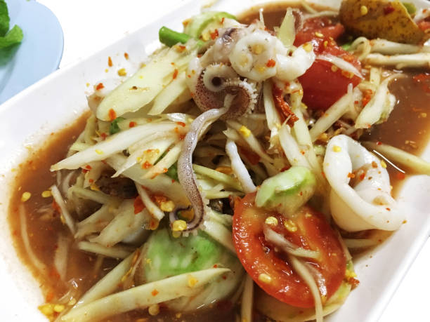istock Green Papaya Salad (Som Tam) with Squid 962907658