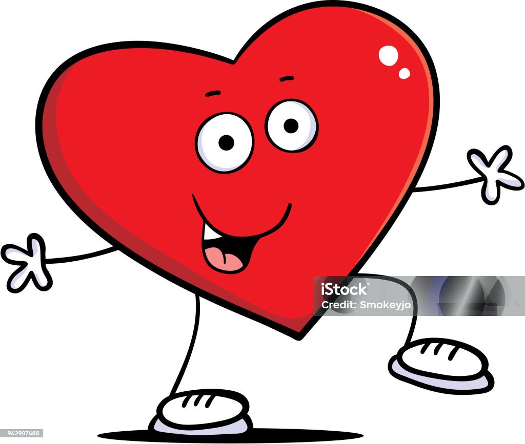 Happy Heart Happy heart character smiling Characters stock vector