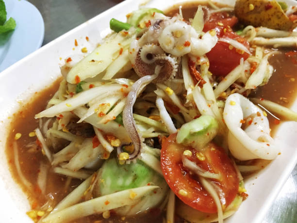istock Green Papaya Salad (Som Tam) with Squid 962907768