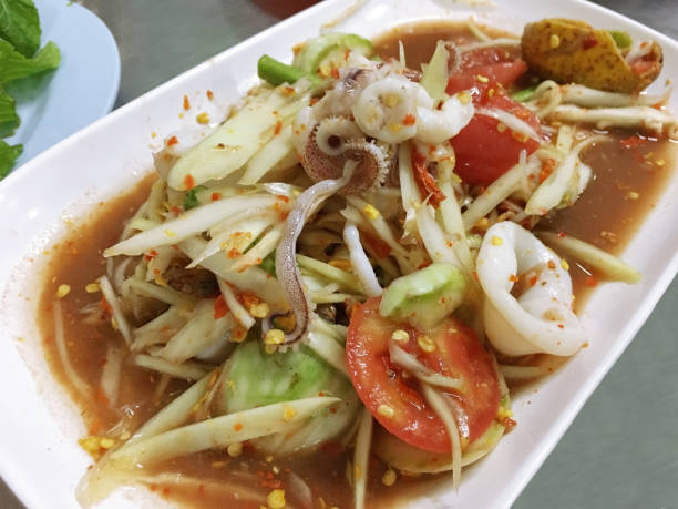 istock Green Papaya Salad (Som Tam) with Squid 962907912