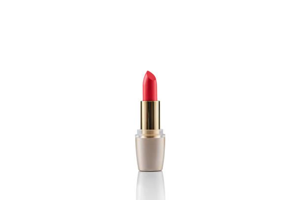 istock Red Lipstick Isolated On White Background 962915460