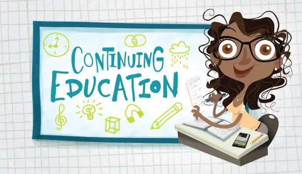 Vector illustration of Adult Education!