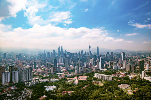 Aerial view of Kuala Lumpur Skyline