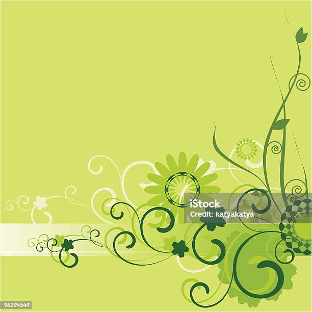 Floraldesign - Arte vetorial de stock e mais imagens de Beleza natural - Beleza natural, Cor verde, Criatividade