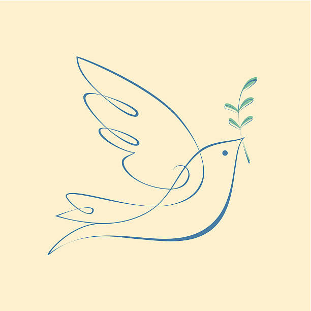 illustrazioni stock, clip art, cartoni animati e icone di tendenza di dove_of_peace - symbols of peace illustrations
