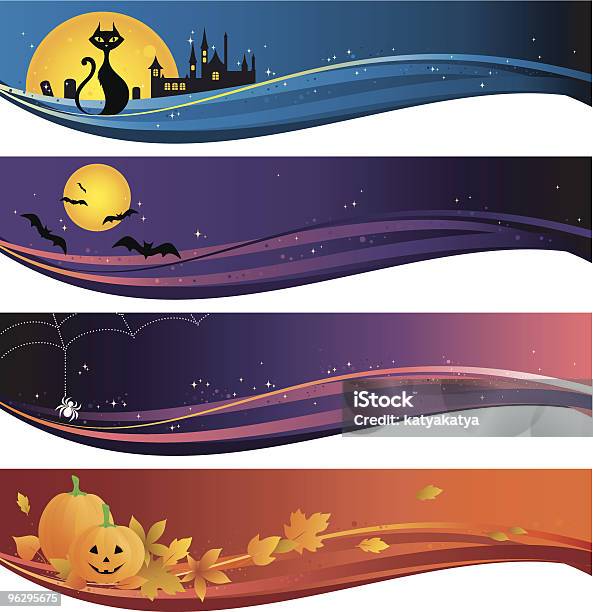 Halloweenbanner Stock Illustration - Download Image Now - Abstract, Autumn, Backgrounds