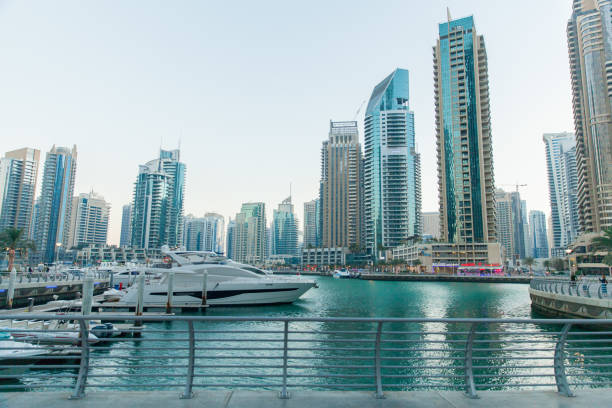 istock Dubai marina and Glass skyscrapers in background 962958460