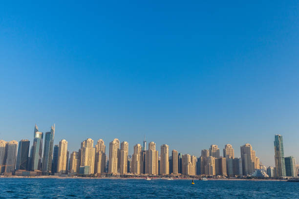 istock Panoramic view of Dubai Marina bay at day 962963744