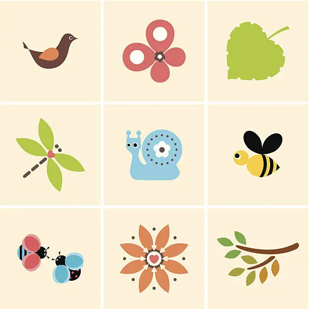 Vector illustration of pretty_summer_elements