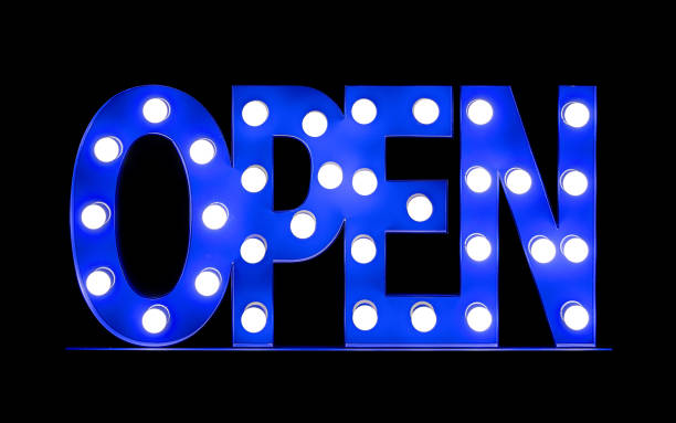 istock Open sign. business sign that says 'Come in We're Open' 962964918