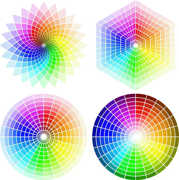 Vector illustration of color_wheel_set