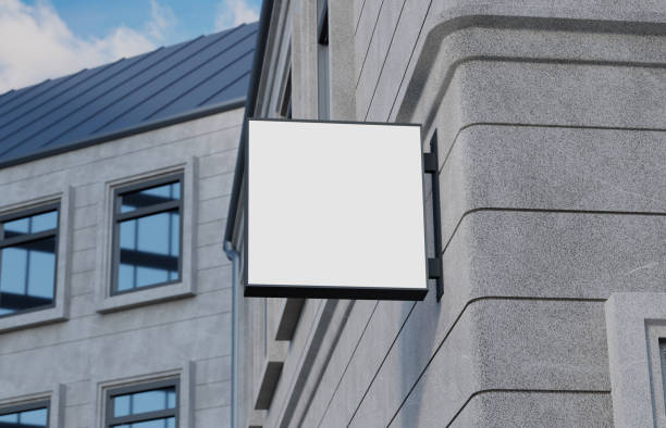 istock Outdoor signage, signboard mockup 962965546