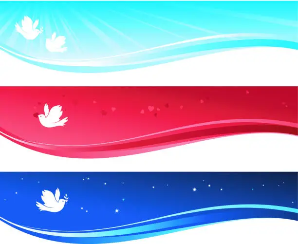 Vector illustration of dove_banners