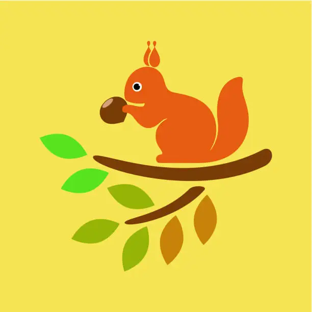 Vector illustration of squirrel