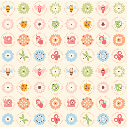 Vector seamless pattern. Easy to use. Saved in AI, EPS and JPG.