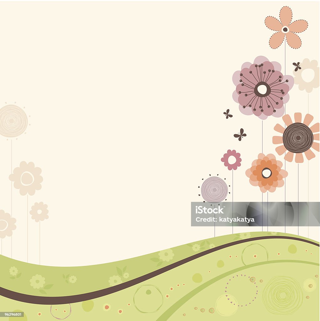 floral card Floral design with copy space. Saved in AI, EPS and JPG.  Bouquet stock vector