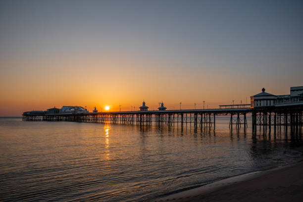 istock Sunset with the pier in Blackpool, Lancashire 962971160