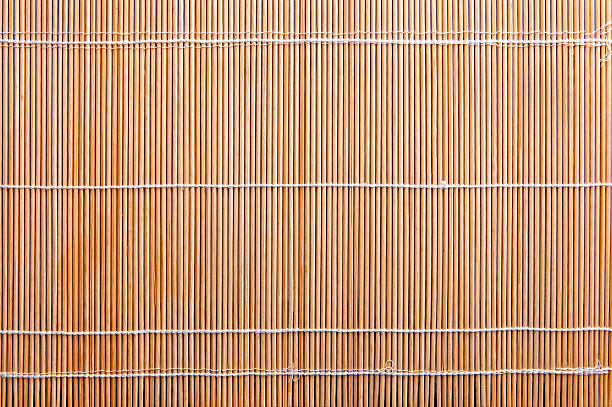 Vertical Natural Bamboo Texture Full Frame, with Copyspace stock photo