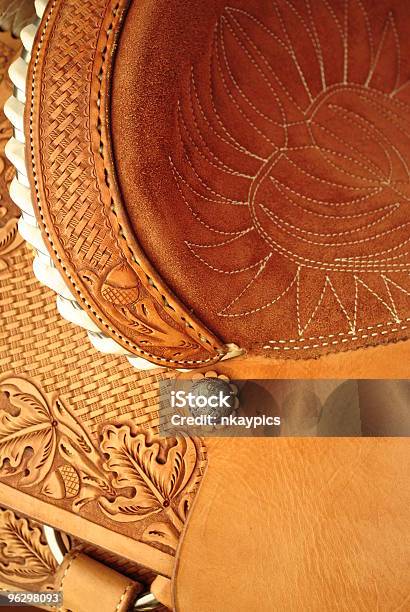 Western Saddle Stock Photo - Download Image Now - Color Image, Cowboy, Gold Colored