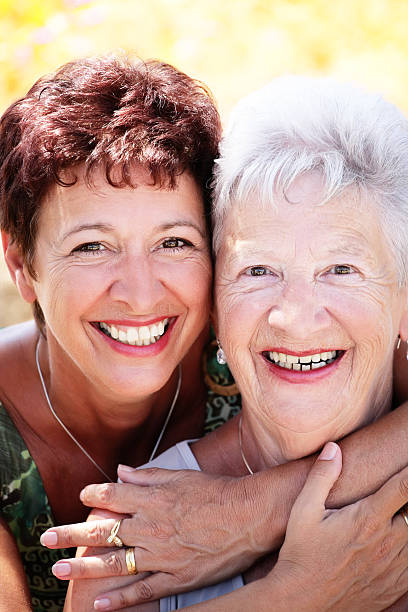 istock Beautiful senior mother and daughter 96298207