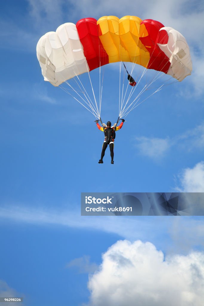 Parachuter 공기 - 로열티 프리 낙하산-항공 스포츠 스톡 사진