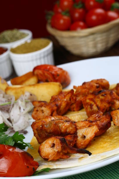 istock Chicken kebab on skewers 962985410