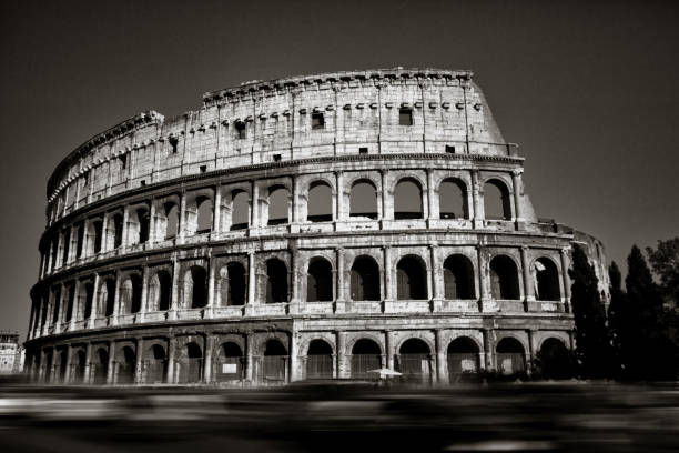 istock Rome Colosseo black and white 962998666