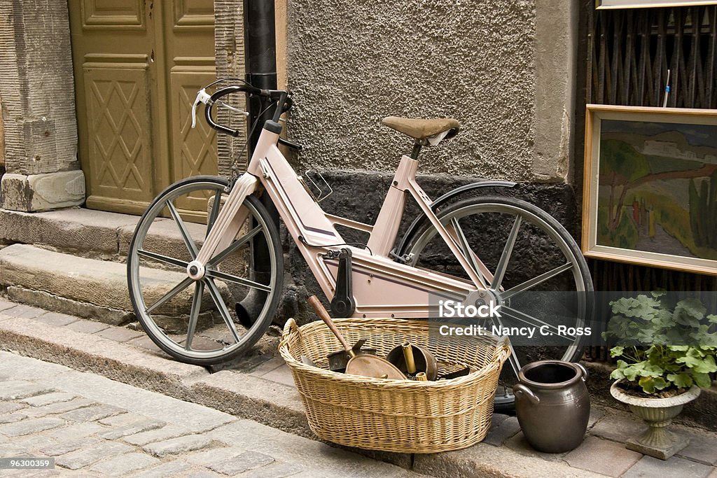Bicicleta em Estocolmo, Suécia, como meio de transporte, Veículo Movido por Pessoas, vida da cidade - Foto de stock de Bicicleta royalty-free