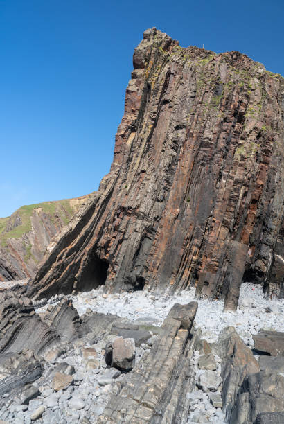 istock Unique structure of rocks at Hartland Quay in North Devon 963005630