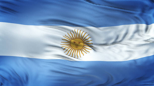 istock ARGENTINA Realistic Waving Flag Background 963014794