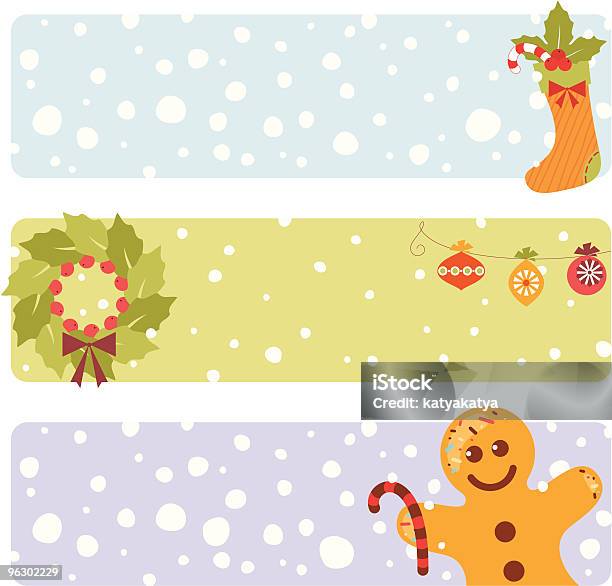 Christmas Banner Stock Vektor Art und mehr Bilder von Beere - Obst - Beere - Obst, Blatt - Pflanzenbestandteile, Dekoration