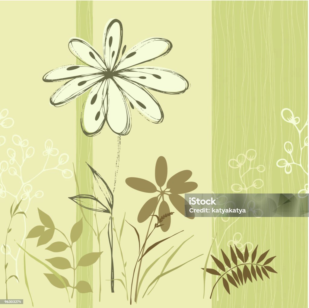 花柄シームレスなカード緑色 - イラストレーションのロイヤリティフリーベクトルアート