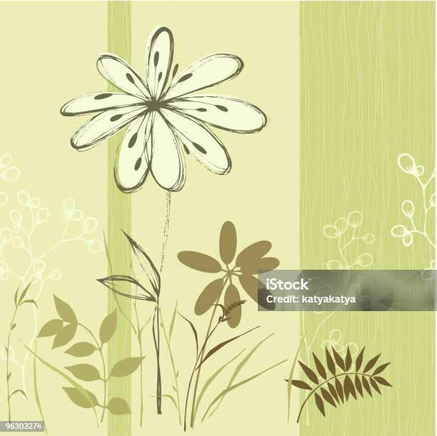 花柄シームレスなカード緑色 - イラストレーションのベクターアート素材や画像を多数ご用意 - イラストレーション, カラー画像, スクエア