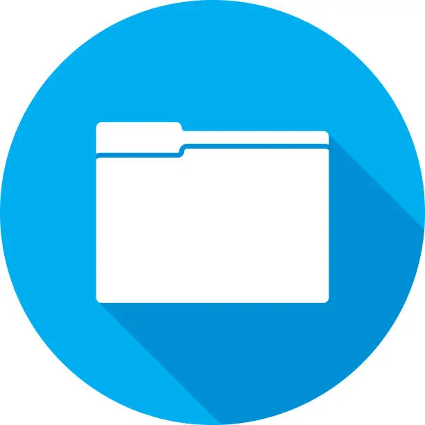 Vector illustration of Folder Icon Silhouette