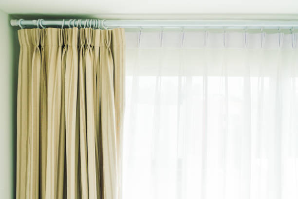 istock Low Angle View Of Curtain On Window 963043958