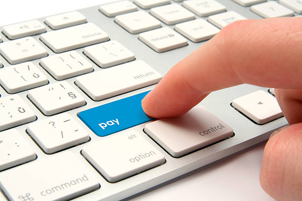 Electronic payment concept stock photo